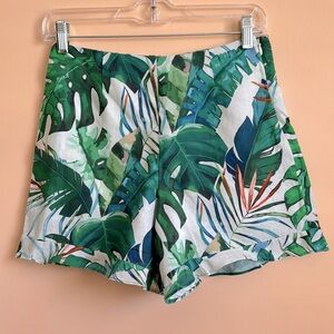 EUC Nev & Lizzie (Shade Critters) Palm Print Ruffle Shorts Size 16